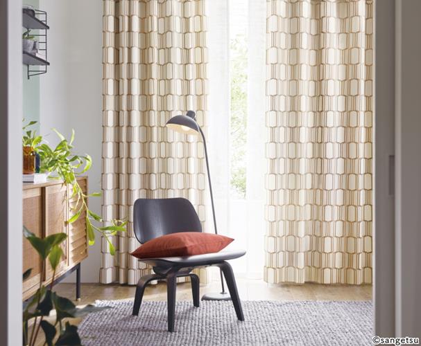 サンゲツ Geometric opal print カーテン DESIGN SHEER SS仕様 スタンダード SC-8597 幅151〜225cm 高さ181〜200cm サンゲツ Geometric opal print カーテン DESIGN SHEER SS仕様