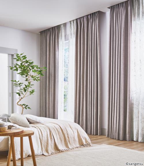 サンゲツ オーダーカーテン OP6628-OP6629 仕上り巾501〜600cm×仕上り丈121〜140cm LP仕様（形態安定加工）約1.5倍ヒダ（本縫い）裾：折返し サンゲツ オーダーカーテン OP6628-OP6629 仕上り巾501〜600cm×仕上り