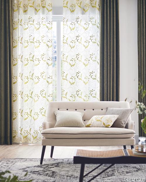 サンゲツ オーダーシアーカーテン AC2481-AC2482 仕上り巾263〜328cm×仕上り丈221〜240cm SS仕様（スタンダード）約2倍ヒダ（本縫い）裾：折返し オーダーカーテン サンゲツ AC シアーカーテン 54％OFF 自動