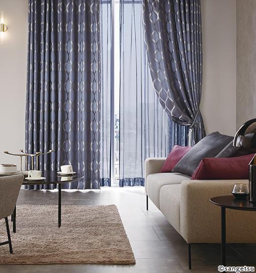 サンゲツ オーダー遮光カーテン SC8421〜SC8422 巾150×丈81〜100cm（2枚入） LP仕様（形態安定加工）約2倍ヒダ（本縫い）裾：折返し サンゲツ オーダー遮光カーテン SC8421〜SC8422 巾150×丈241〜260cm（2枚