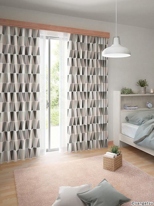 サンゲツ オーダー遮光カーテン SC8434〜SC8435 巾150×丈121〜140cm（2枚入） LP仕様（形態安定加工）約2倍ヒダ（本縫い）裾：折返し カーテンオーダー12,925円〜オーダーカーテン