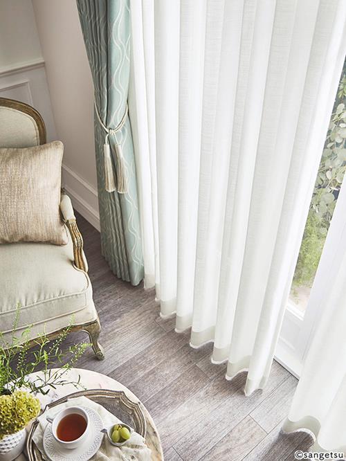 サンゲツ オーダーカーテン SC8332〜SC8334 巾250×丈201〜220cm（2枚入） LP仕様（形態安定加工）約2倍ヒダ（本縫い）裾：折返し サンゲツのオーダーカーテン ストリングス(STRINGS) PLAIN SC8332