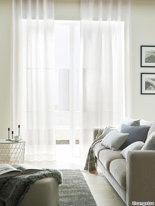 サンゲツ オーダーカーテン SC8343〜SC8346 巾100×丈261〜280cm（2枚入） LP仕様（形態安定加工）約2倍ヒダ（本縫い）裾：折返し サンゲツ オーダーカーテン SC8343〜SC8346 巾150×丈221〜240cm（2枚入）