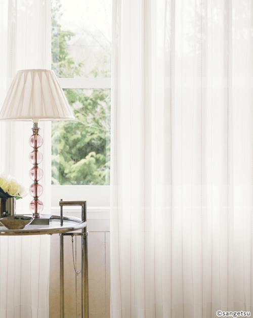 サンゲツ オーダー遮熱/ミラーレースカーテン AC2613 仕上り巾151〜200cm×仕上り丈121〜140cm SS仕様（スタンダード）約2倍ヒダ（本縫い） 裾：折返し サンゲツ オーダー遮熱⁄ミラーレースカーテン AC2613 仕上り巾101