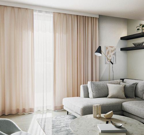 シンコール MADORY ジャンティ GENTIL MD-107〜110 厚地＋レース 約1.5倍ヒダ ベーシック仕立て上がり 幅500×高さ160まで(cm) シンコール MADORY ジャンティ GENTIL MD-107〜110 プレーンシェード