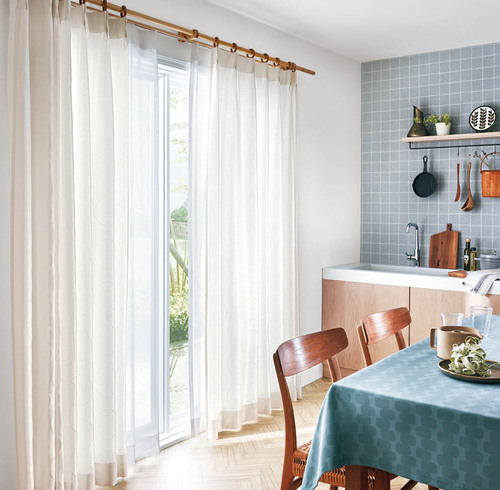 シンコール MADORY ルネッタ LUNETTA MD-105〜106 厚地＋レース 約1.5倍ヒダ ベーシック仕立て上がり 幅300×高さ180まで(cm) シンコール MADORY ルネッタ LUNETTA MD-105〜106 約2倍ヒダ 形態安定