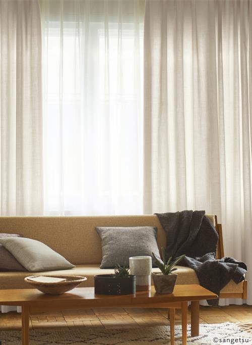 サンゲツのオーダーカーテンならカーテンワオへ（2ページ）