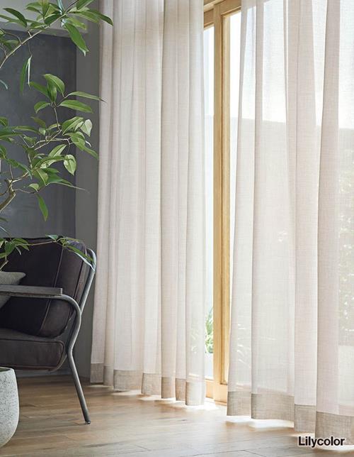 リリカラ　サンゲツ　 特大カーテン　高さ約235cm×幅約420cm　美品 リリカラ LS-62354・LS-62355 UVカットオーダーカーテンなら