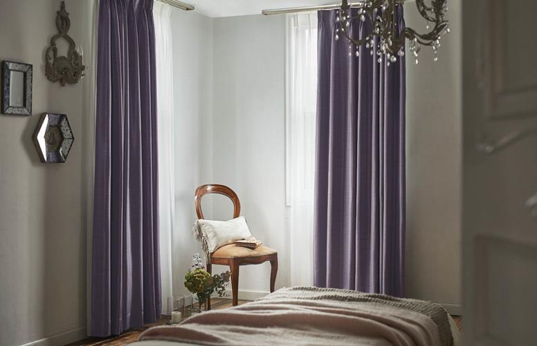 川島織物・パープル色のオーダーカーテンならカーテンワオへ